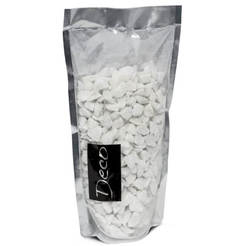 Бели декоративни камъчета за саксии 9-13 мм, 0.5кг
