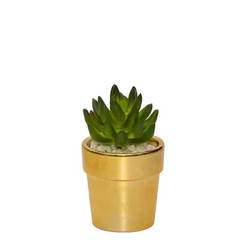 Artificial succulent plant in a pot 6 x 14 cm, model 3