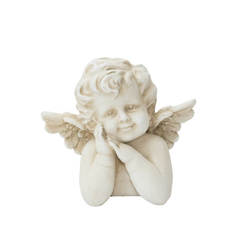 Гипсова фигура за декорация Ангел 13 х 16 х 16см