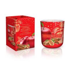 Christmas scented candle in a glass of 150 g apple and cinnamon, 30 hours