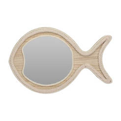 Fish-shaped mirror with rope decoration 40x26 cm