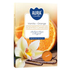 Ароматические чайные свечи Ваниль/апельсин 6 шт.