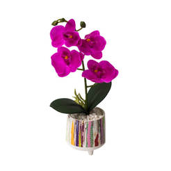 Композиция Орхидея в цветочном горшке 33x18см