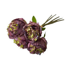 Bouquet arrangement Peonies 5pcs purple