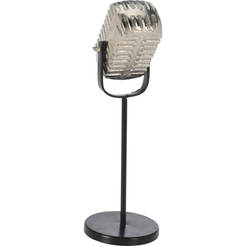 Decorative figure microphone 10 x 10 x 31cm silver