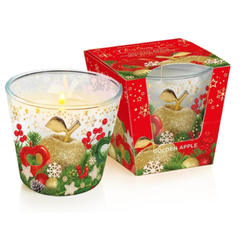 Коледна свещ ароматна в чаша 115гр Christmas eve golden apple red apple 81280507