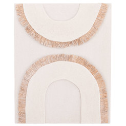 Wall decoration panel Santorini series MDF with beige decor ΗΜ4535/48x4.5x60cm