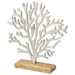 Dekorative Figur aus Korallenholz und Metall