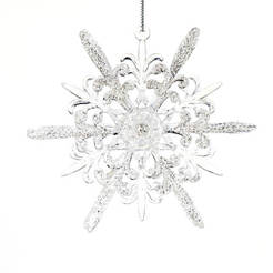 Елочная игрушка снежинка WL49