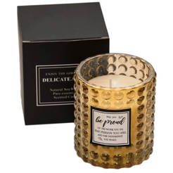 Scented candle in amber jar 8 x 9cm 200g