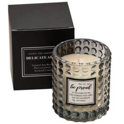 Scented candle in a jar, gray, 8 x 9 cm, 200 g