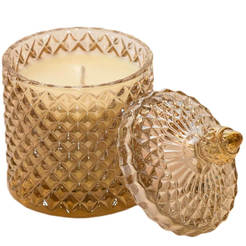 Scented candle in a jar with a lid amber ф8.5 x 14cm 200g