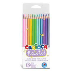 Цветни моливи - 12 цвята, пастелни цветове