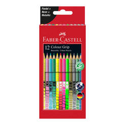 Watercolor pencils 12 colors neon/pastel/metallic