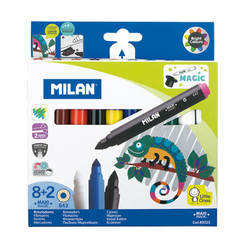 Markers 8 colors+2 magic Milan Maxi Magic