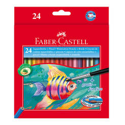 Watercolor pencils 24 colors+brush