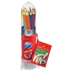 Watercolor pencils 15 colors + sharpener in a metal rocket box