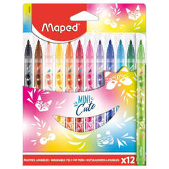 Filzstifte, 12 Farben, Colorpeps Mini Cute 9845404