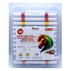 Markers 36 colors PP box double-ended acrylic 924165