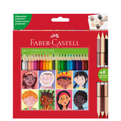 Bleistifte, 24 Stück Standard + 3 Stück hautfarbene Dreiecksstifte 1015120699