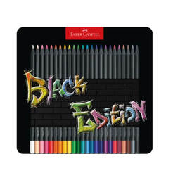 Моливи 24 цвята Black edition в метална кутия 1015120680
