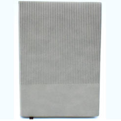 Notizbuch A5 14x21cm Nubukleder gestreifter Hardcover grün 924215