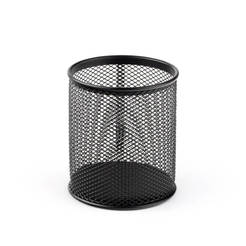 Cylindrical metal pencil case, black 1060200110