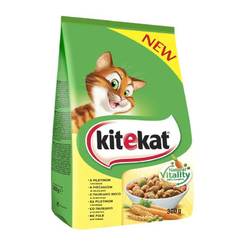 Суха храна за котки Пиле и Зеленчуци Kitekat dry, 300 грама