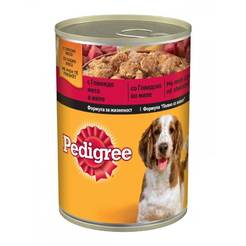 Canned Dog Food Beef Pedigree, 400 grams