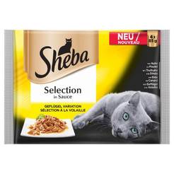 Пауч за котки Птичи ястия Sheba cuisine Pouch, 4 x 85 грама