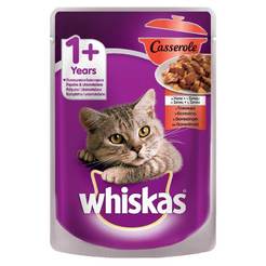 Пауч за котки Говеждо Casserole Whiskas Pouch, 85 грама