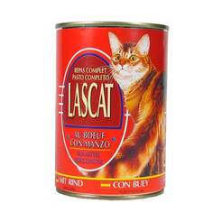 Консерва хапки за котки 400г Lascat говеждо C i D Foods