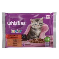 Food Whiskas Pouch 4x85g Jun classic in jelly 10494 WHISKAS