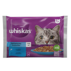 Рыбные блюда в желе Whiskas Pouch 4x85 г 10496 WHISKAS