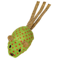 Игрушка для кошек плюшевая мышка зеленая 20 см 80264