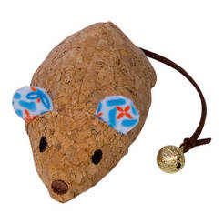 Играчка за котка коркова мишка със звънче 19см 80282