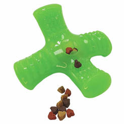 Hundespielzeug für Leckerlis, TPR-Gummi, Kreuz, 14,5 cm, 51992