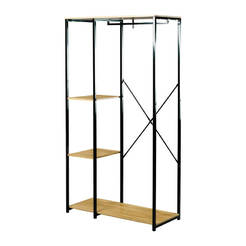 Kleiderständer mit Kleiderbügel 167 x 90 x 40 cm Spanplatte und Metall SPACE
