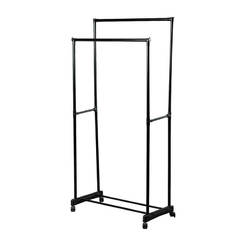 Doppelter Kleiderständer aus Metall 157 x 74,5 x 39 cm