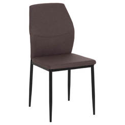 Обеденный стул Diaz 43x52x87 см, черные ножки/коричневые