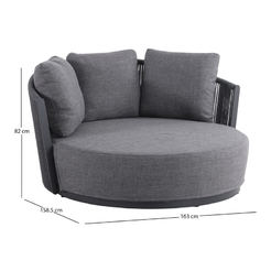 Диван Lorien 163x158,5x82 см, графитовый