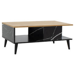 Coffee table black sonoma marble 90x54x37.5cm Moses