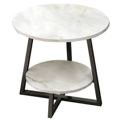 Coffee table MDF white-marbel black 60x60cm Rota
