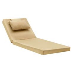 Sun lounger cushion Sunset fabric beige 65x185x10cm