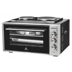 Мини готварска печка І-28 HP-2 , 36л, двойно стъкло, фурна 2 x 800W, котлони 1kW/1.5kW, GAMALUX