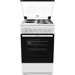 Комбинирана готварска печка GK 5B41 WF газ/ток, 4 котлона, фурна 70л, бяла 50 х 85 х 59.4см
