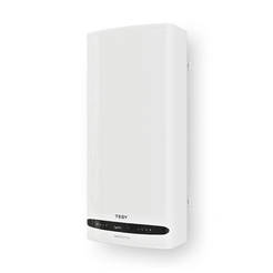 Реверсивен бойлер BelliSlimo Cloud GCR 80 27 22 E31 ECW, 65л 1,2kW/2,2KW, 2 нагревателя, плосък, LED дисплей