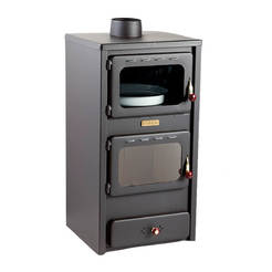 Wood-burning fireplace with oven and tin plate 8.4kW, Kupro Lux