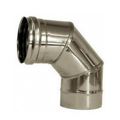 Stainless steel flue elbow - Ф 80mm, 90°