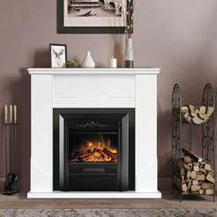 Lining for electric fireplace 95x98x30 cm white Novella 20 White